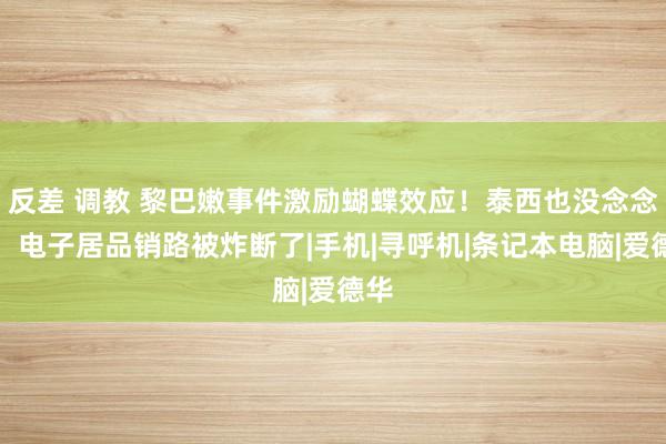 反差 调教 黎巴嫩事件激励蝴蝶效应！泰西也没念念到，电子居品销路被炸断了|手机|寻呼机|条记本电脑|爱德华