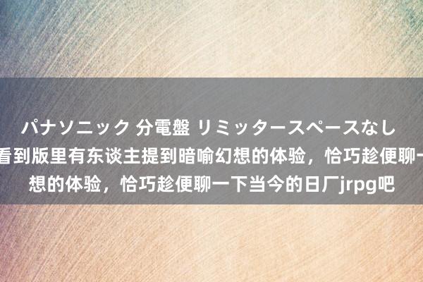 パナソニック 分電盤 リミッタースペースなし 露出・半埋込両用形 看到版里有东谈主提到暗喻幻想的体验，恰巧趁便聊一下当今的日厂jrpg吧